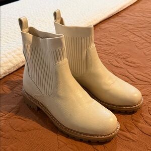 Elegant Cream Ankle Booties